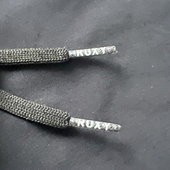 ROXY Women Solid Black Stretch Poly Blend 2.5” Tie Beach Swim Board Shorts M - Picture 5 of 9